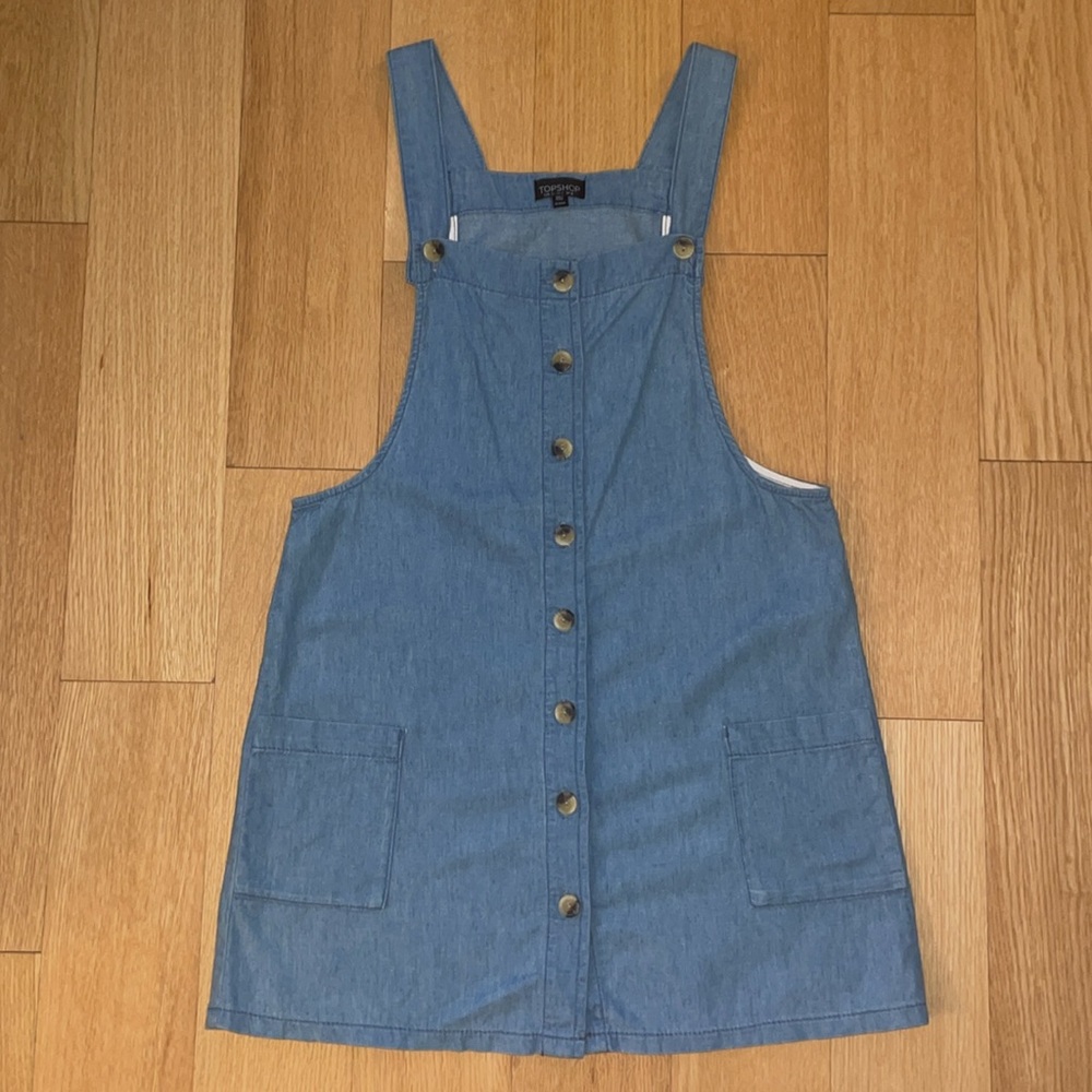 Topshop | Dresses | Topshop Blue Denim Overall Dress